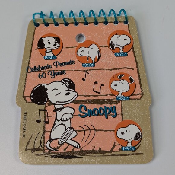 Celebrating 60 Years of Peanuts Snoopy 4" Spiral Notebook - Picture 1 of 6